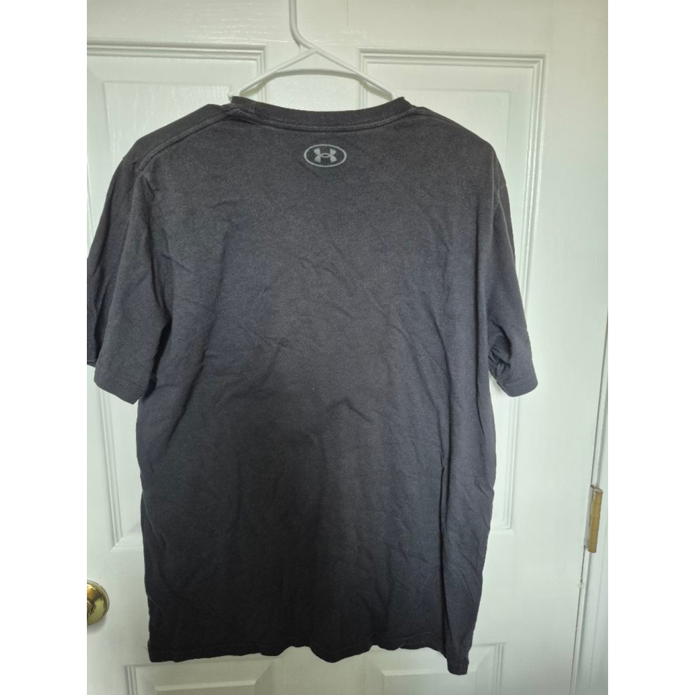 Men's Under Armour Black White Logo Short Sleeve T-Shirt L - Picture 4 of 4